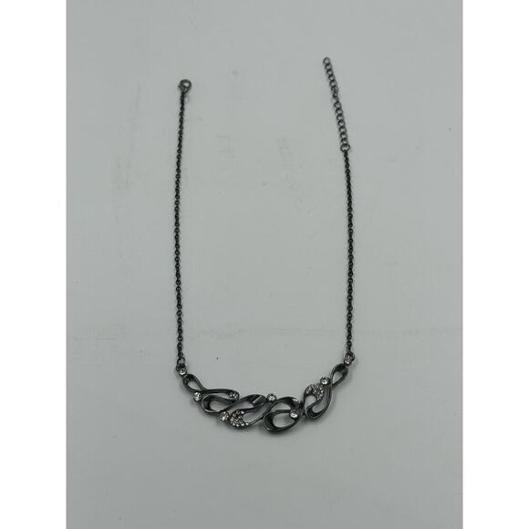 Vintage Black Necklace Heavy Metal Design - Picture 1 of 4